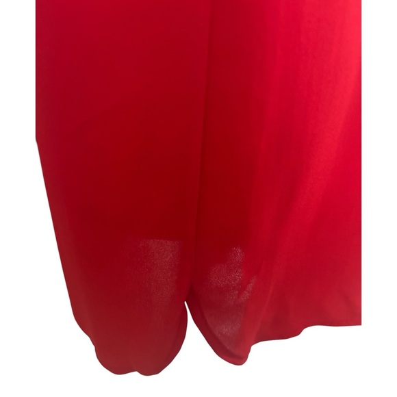J.Crew Red Drapey Keyhole Top - Picture 6 of 8